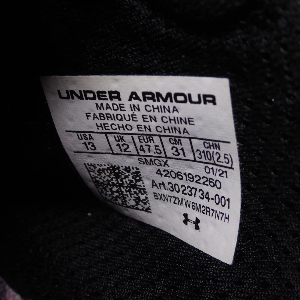 Under Armour Mens Curry 8 Golf Shoes Black Spikeless 3023734-001 Size 13